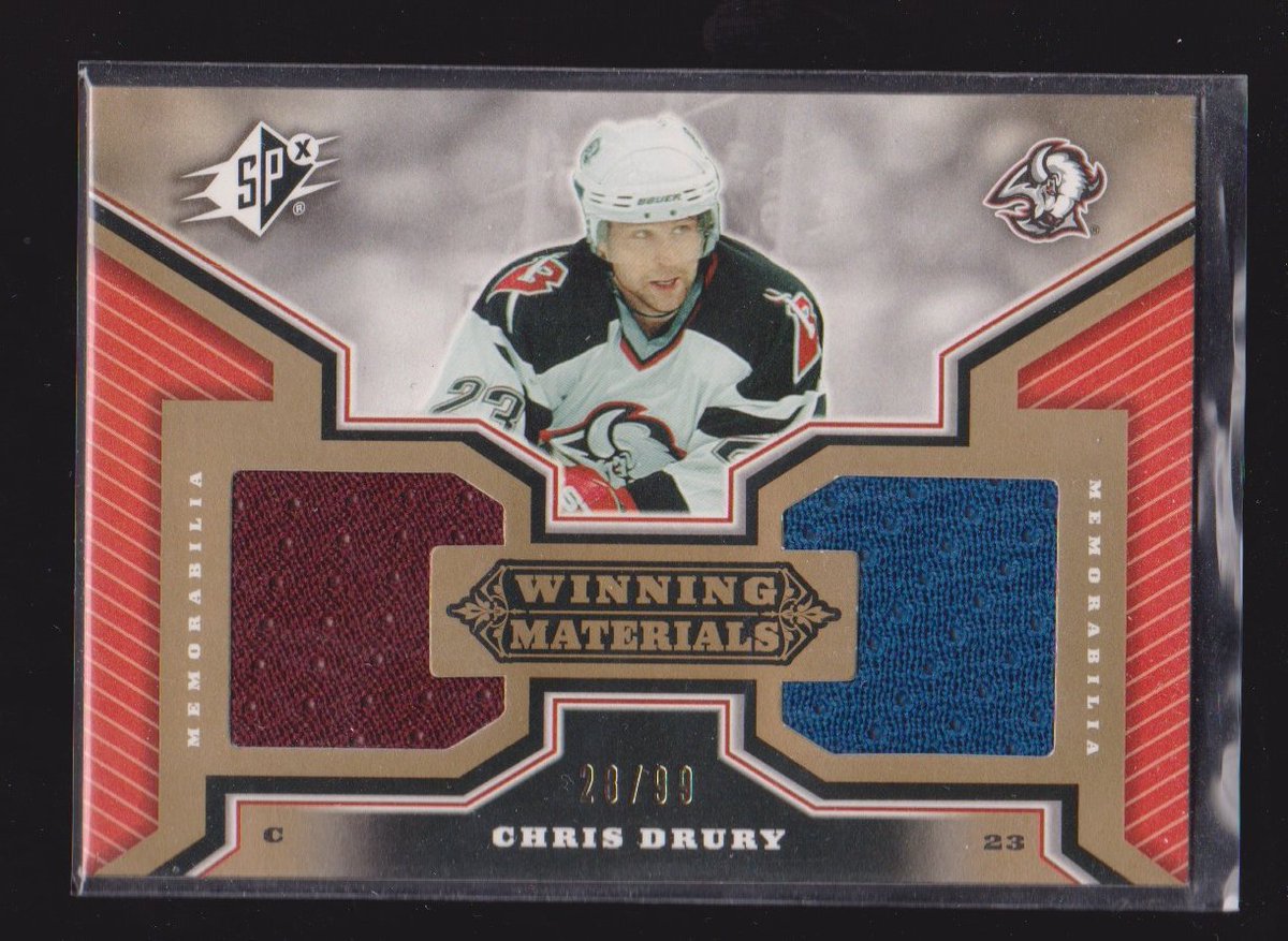 (image for) 2005-06 SPx Winning Materials Gold #WMCD Chris Drury 28/99